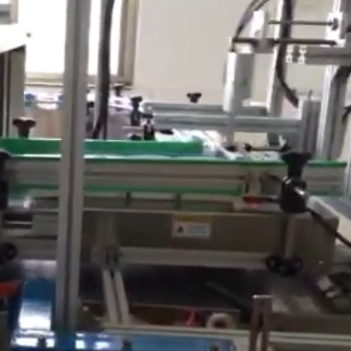 Cotton swab labeling machine